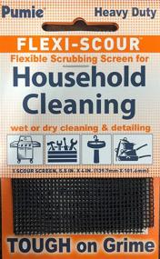 img 4 attached to 🧽 Pumie Flexi-Scour Household Cleaning Scrub, 1 Pack - Flex 48, 5.5" x 4" Flexible Abrasive Grit Cleaning Screen to Clean Grills, Remove Carbon, Rust, and Scale - Pack of 1