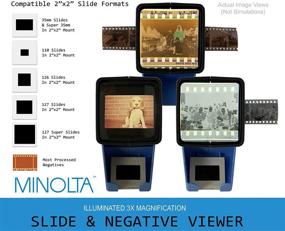 img 3 attached to 🔎 MINOLTA 35mm Desk Top Portable LED Slide and Negative Viewer with 3X Magnification - Worldwide AC Adapter & Plugs, Battery Operation & Cloth Included