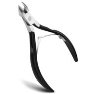 🔪 feryes cuticle clipper: premium manicure and pedicure cuticle remover tool - medical grade stainless steel, 8mm jaw, 1 piece (black) logo