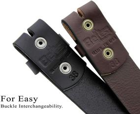 img 1 attached to 👔 High-Quality Leather Cowhide Belt Blank Strap for Men's Belt Accessories