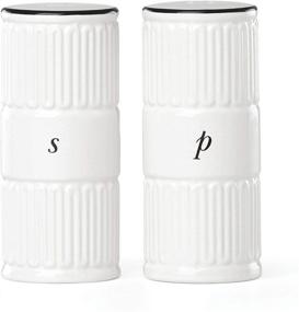 img 1 attached to 🧂 Chic Kate Spade York Avenue Salt and Pepper Shakers - Modern White Design, 0.55 LB