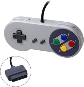 img 1 attached to 🎮 Veanic 2-Pack Replacement SNES Gamepad Controllers - Compatible with 7 Pin Connector
