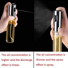 img 2 attached to 🍶 100ml Food-grade Glass Olive Oil Sprayer Mister with Measurements for Cooking, BBQ, Baking, Roasting, Frying - 2 Pack, Control Diet, Cdycam Oil Control