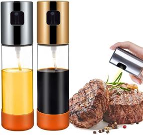 img 4 attached to 🍶 100ml Food-grade Glass Olive Oil Sprayer Mister with Measurements for Cooking, BBQ, Baking, Roasting, Frying - 2 Pack, Control Diet, Cdycam Oil Control