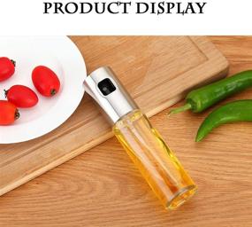 img 1 attached to 🍶 100ml Food-grade Glass Olive Oil Sprayer Mister with Measurements for Cooking, BBQ, Baking, Roasting, Frying - 2 Pack, Control Diet, Cdycam Oil Control