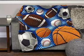 img 1 attached to 🏈 Score Big with Our Sports Super Fan Fleece Throw Blanket