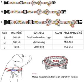 img 1 attached to 🐶 KUDES 2 Pack Dog Collars with Bow Tie, Adjustable Dog Collar with Bells | Safety Buckle | Cute Pet Collars for Small, Medium, and Large Dogs | Boys & Girls