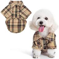 🐾 plaid dog shirt | cute puppy polo t-shirt | soft pet clothes for small medium large dogs логотип