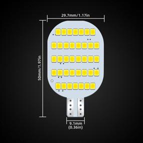 img 2 attached to 🔆 Очень яркие белые светодиодные лампы для внутреннего освещения 12V RV потолочной люстры RV внутренние огни автодом трейлер моторная яхта Внутреннее светодиодное освещение - набор из 20 шт (AOICANKI T10 921 922 912)