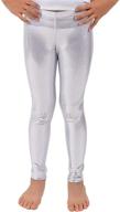 👧 girlzwalk liquid metallic footless leggings - trendy girls' clothing and leggings logo