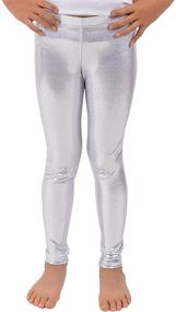 img 1 attached to 👧 GirlzWalk Liquid Metallic Footless Leggings - Trendy Girls' Clothing and Leggings