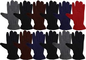 img 4 attached to 🔥 Warm up with our Unisex Assorted Men's Winter Fleece Gloves and Accessories!