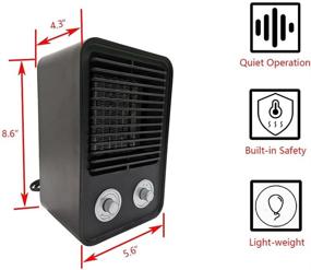 img 2 attached to Electric Portable Ceramic Adjustable Electrical Heating, Cooling & Air Quality and Space Heaters