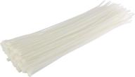 gtse 14” white/clear zip ties, 100 pack – strong 50lb strength, uv resistant long nylon cable ties, self-locking 14 inch tie wraps logo