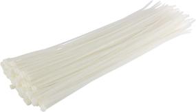 img 4 attached to GTSE 14” White/Clear Zip Ties, 100 Pack – Strong 50lb Strength, UV Resistant Long Nylon Cable Ties, Self-Locking 14 Inch Tie Wraps