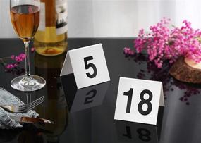 img 2 attached to 🍽️ New Star Foodservice 27600 Plastic Table Numbers, Set of 25, 3x3 Inch, White