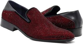 img 1 attached to Enzo Romeo Fashion Rhinestones Numeric_8_Point_5 Men's Shoes for Loafers & Slip-Ons