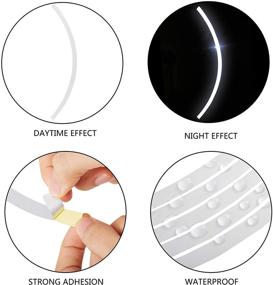 img 2 attached to 🚴 Enhance Visibility at Night with TOMALL 16''-17'' Reflective Wheel Rim Stripe Decal – Universal Rim Reflective Stickers for Motorcycle, Car, Cycling, Bike, and Bicycle Safety Decoration (White)