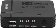 agptek hd game capture: capture videos in 1080p hdmi/ypbpr, record xbox 360&amp;one/ ps3 ps4, support mic in - hdmi and ypbpr input recorder logo