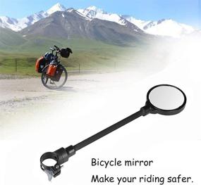 img 1 attached to Bicycle Mirror: 360° Adjustable Rear View Mirror for Electric Bikes, Mountain Bikes, and Road Bikes - Black