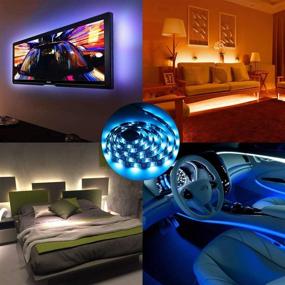 img 1 attached to Cinlitek LED Strip Lights: Enhance Your TV Experience with 6.56ft Backlight Kit 🌈 - Remote Control, 16 Color Options, Waterproof - Perfect for 40-60in LED TVs, Desktop PCs