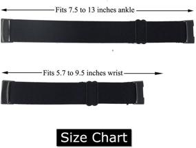 img 3 attached to Black Medium Adjustable Elastic Wrist/Ankle Band for Fitbit Charge 4/Charge 4 SE/Charge 3/Charge 3 SE - Stretchy Band for Men and Women