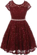 👗 burgundy glitter holiday girls' dress: bny corner clothing collection logo