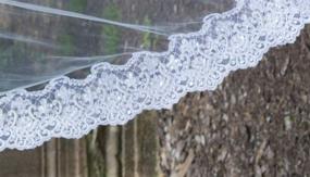 img 2 attached to 👰 Alisa Brides 4.5 Inch White Vintage Lace Ribbon: Floral Lace Trim for Sewing, Crafts, Wedding Dress, Veil, Decorating, Gift Wrapping - 9 Yards