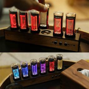 img 1 attached to 🕰️ Douk Audio Retro Nixie Clock: A Modern Twist with Gixie-Inspired 6-Digit LED Shelf Clock (Black)