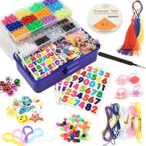 img 3 attached to BLUESNOW 3000+ pcs Pony Beads Bulk Kit for Bracelets - Rainbow Letter Beads for Jewelry Making Craft Kits