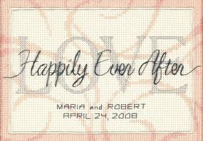 img 1 attached to 🎉 Happily Ever After Wedding Record Counted Cross Stitch Kit - Personalized Wedding Gift, 7" x 5" by DIMENSIONS