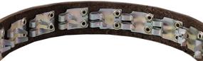 img 3 attached to 🐶 21.5" x 1.5" Wide Genuine Leather Studded Dog Collar – Fits 13"-17" Neck – Brown – Ideal for Training and Control