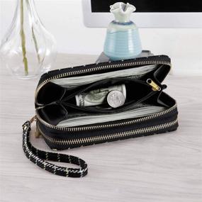 img 1 attached to 👛 Women's KAMO Zip Around Phone Wallet Wristlet - Stylish Long Travel Purse for Ladies & Girls