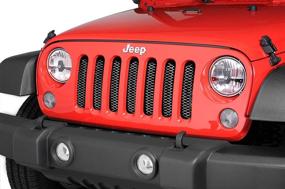 img 1 attached to 🚘 Rampage 86513 Glossy Black Mesh Grille Insert for 2007-2018 Jeep Wrangler JK