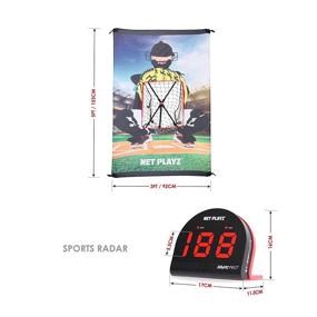 img 3 attached to Enhance Your Baseball Skills with Net Playz Smart Baseball Trainer Combo - Includes Sport Radar, Pitchback Rebounder Net, Pitching Target Panel, Carry Bag, and Baseball/Softball Set