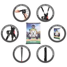 img 2 attached to Enhance Your Baseball Skills with Net Playz Smart Baseball Trainer Combo - Includes Sport Radar, Pitchback Rebounder Net, Pitching Target Panel, Carry Bag, and Baseball/Softball Set