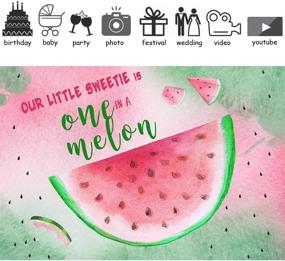 img 2 attached to 🍉 HUAYI 5x3ft Watermelon Birthday Party Backdrop - Watercolor Pink and Mint Green Melon Bash - Happy 1st Birthday Photocall Background - Watermelon Theme Party Decorations - Banner Photo Booth Prop W-2054