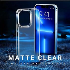 img 2 attached to TORRAS Matte Clear iPhone 13 Pro Case - Zero Fingerprints, Non-Yellowing, Shockproof Matte Case for iPhone 13 Pro (6.1 Inch), Mist Series, Matte Clear