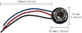 img 1 attached to EverBright адаптер гнезда BAY15D 1157 - оптимизирован для ламп поворотников, стоп-сигналов, фонарей заднего хода - предварительно подключенные гнезда, упаковка из 2 шт.