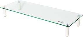 img 4 attached to «VIVO Glass Ergonomic Tabletop Riser - Стандартный универсальный прямой подставка для компьютерного монитора, ЖК-LED телевизора, ноутбука и других устройств (STAND-V000R)»