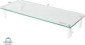 img 3 attached to «VIVO Glass Ergonomic Tabletop Riser - Стандартный универсальный прямой подставка для компьютерного монитора, ЖК-LED телевизора, ноутбука и других устройств (STAND-V000R)»