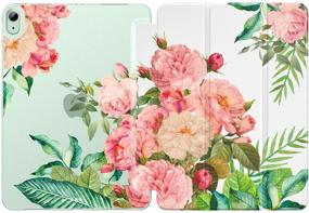 img 4 attached to 🌸 Dadanism Clear Case for iPad Air 4 2020 (A2316 A2324 A2325 A2072), Slim Smart Shell Stand Cover, iPad Air 4 Case 10.9 Inch, Auto Wake/Sleep, Blooming Bouquet