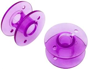 img 2 attached to YEQIN Purple Class 15 (A Size) Plastic Bobbins - 10 pc Set: Compatible with Brother, Babylock, Singer, Juki Sewing Machines - 2518P