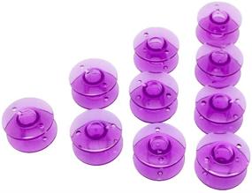 img 1 attached to YEQIN Purple Class 15 (A Size) Plastic Bobbins - 10 pc Set: Compatible with Brother, Babylock, Singer, Juki Sewing Machines - 2518P