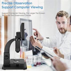 img 3 attached to 🔬 Vogvigo 7" LCD Digital Microscope with 32GB SD Card - USB Microscope 2000x Magnification - HD 1080P Camera - Capture Pictures &amp; Videos - Double Lens - 11 LED Lights