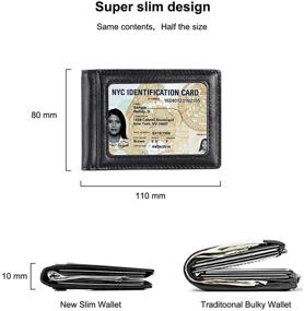 img 1 attached to Wallet Blocking Bifold Leather Pocket Men's Accessories for Wallets, Card Cases & Money Organizers