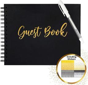 img 4 attached to 📸 Wedding Guest Book for Polaroid Pictures - 80 Blank Pages (40 Sheets) Photo Guestbook - 8x10 inch Spiral Hardcover Book - Sign in Album for Bridal Shower, Baby Shower, Funeral, Christmas, Airbnb