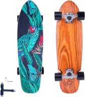 🛹 flybee&amp;skocho complete-standard cruiser-skateboards: perfect for teens, adults, and beginners - mini short skateboard deck logo