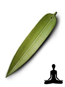 img 4 attached to 🍃Подставка для инсценза Лайсса Incense Holder - ручная керамическая подставка для палочек инсценза с дизайном из бамбукового листа (зеленая) - 1 штука