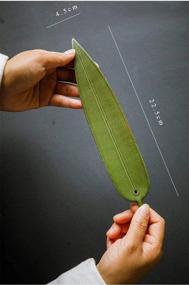 img 1 attached to 🍃Подставка для инсценза Лайсса Incense Holder - ручная керамическая подставка для палочек инсценза с дизайном из бамбукового листа (зеленая) - 1 штука